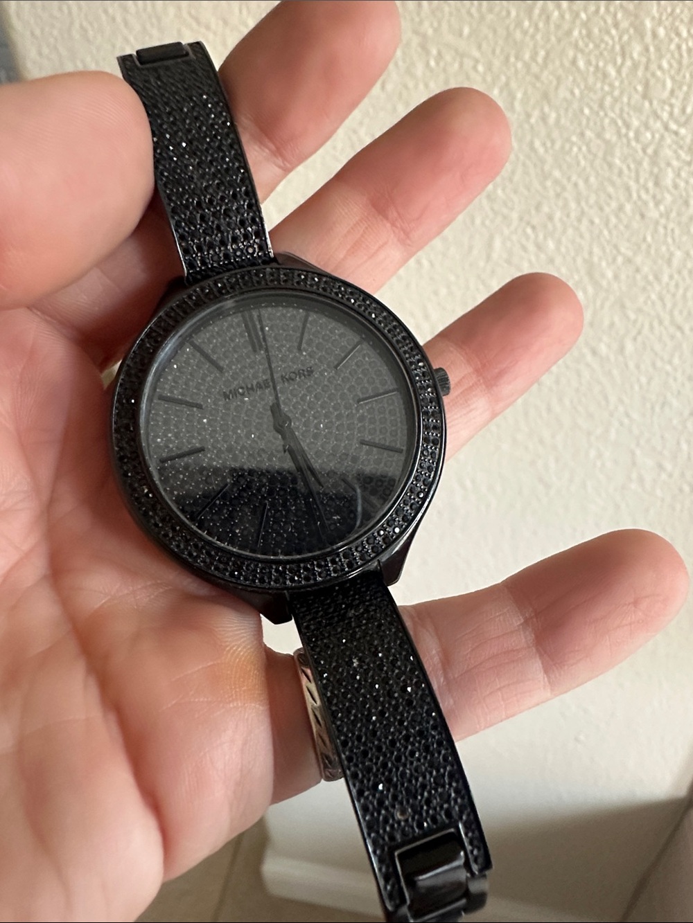 Michael Kors Black MK3318 Crystal-Accented Women's Watch